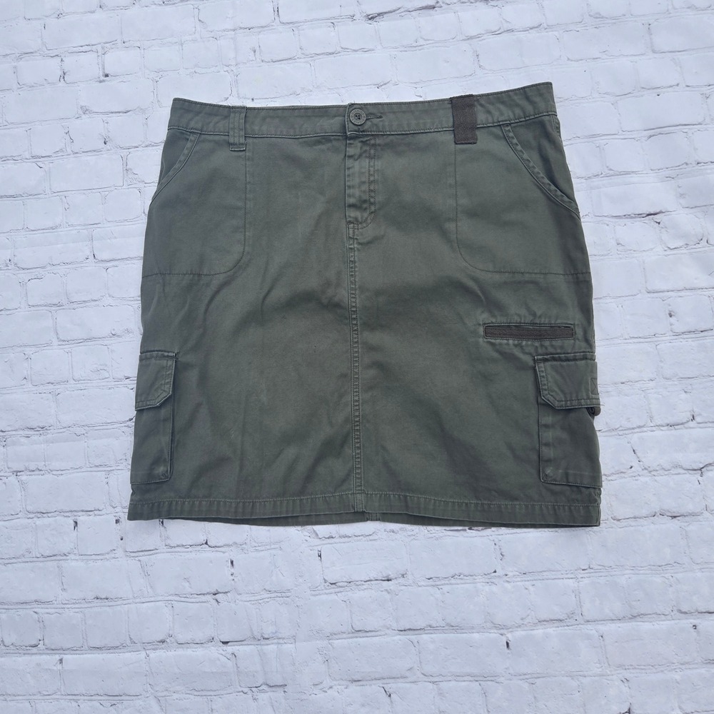 Dickies Olive Cargo Mini Skirt Cotton Twill Utility14 gorpcore tactical y2k